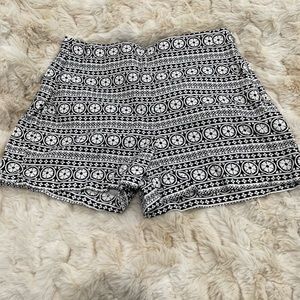 Black and White Pattern Shorts